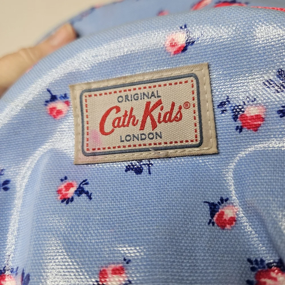 Cath Kidston Mini Backpack PVC Coated Cotton Blue Floral